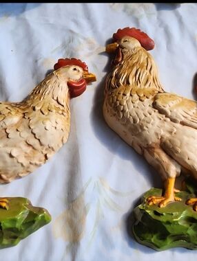 Vintage Homco Rooster And Hen